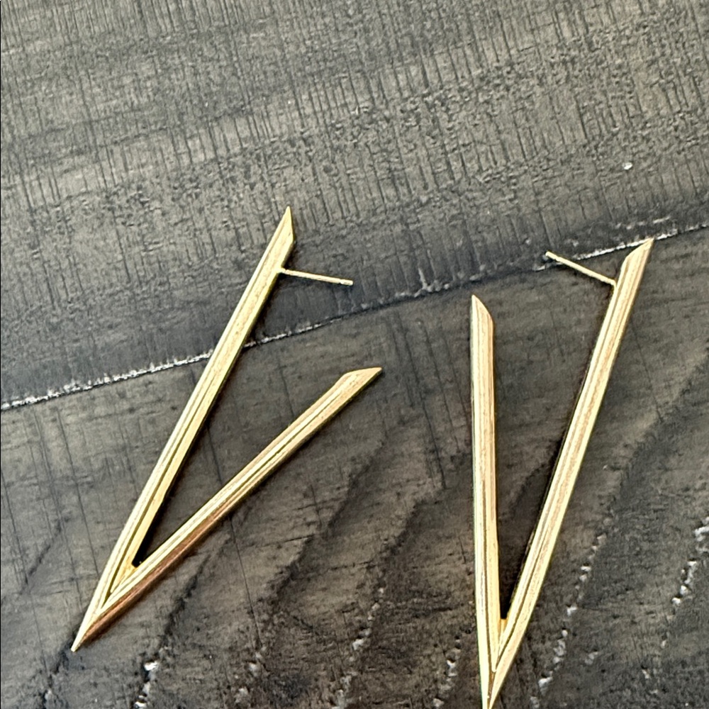 Jennifer Fisher Gold Angular Earrings